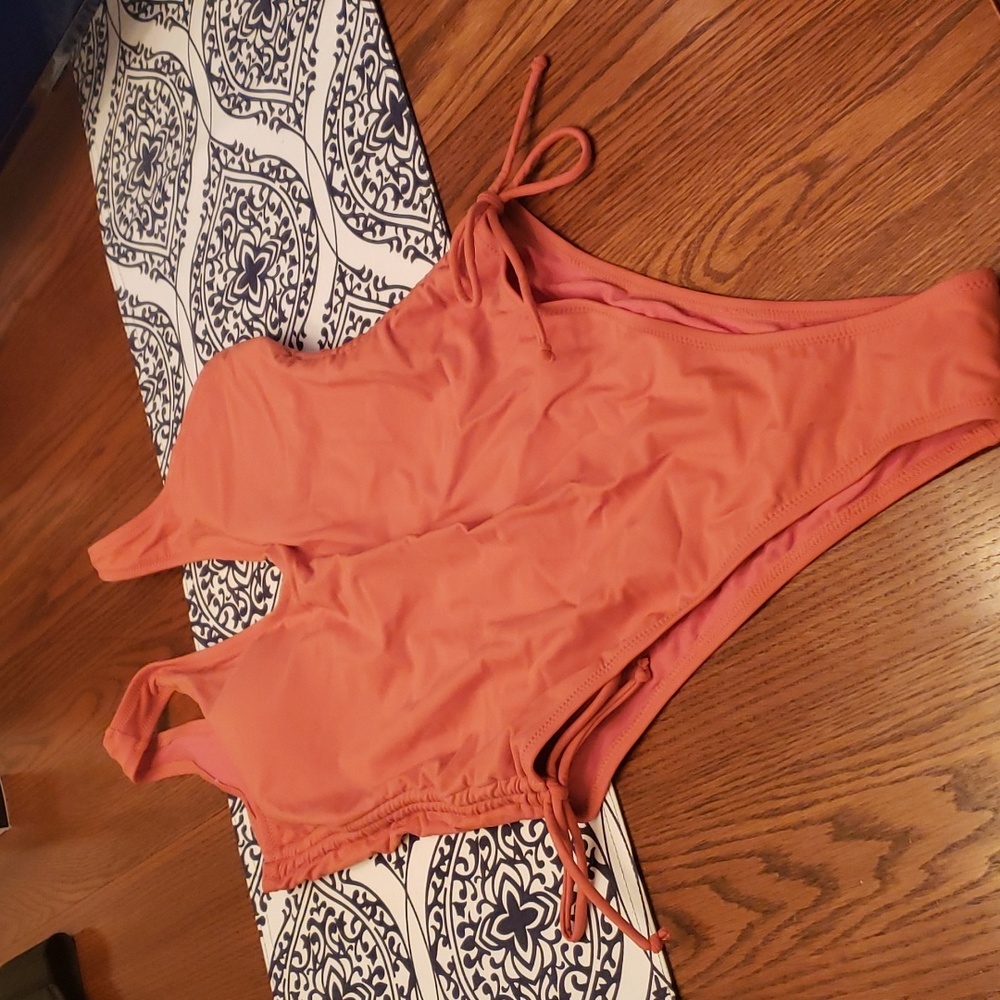 Cupshe Swimsuit XL Burnt Orange One Piece